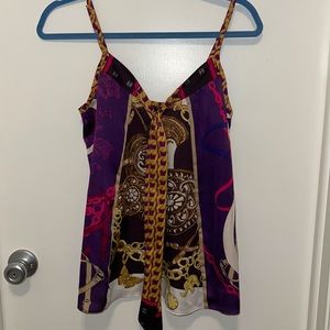 Versace inspired top! Never worn!! Beautiful top!! Size extra small